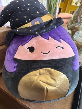Squishmallows Witch Plush - Purple Hair & Gold Belly